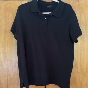 Lands' End Women's Polo Shirt in Black